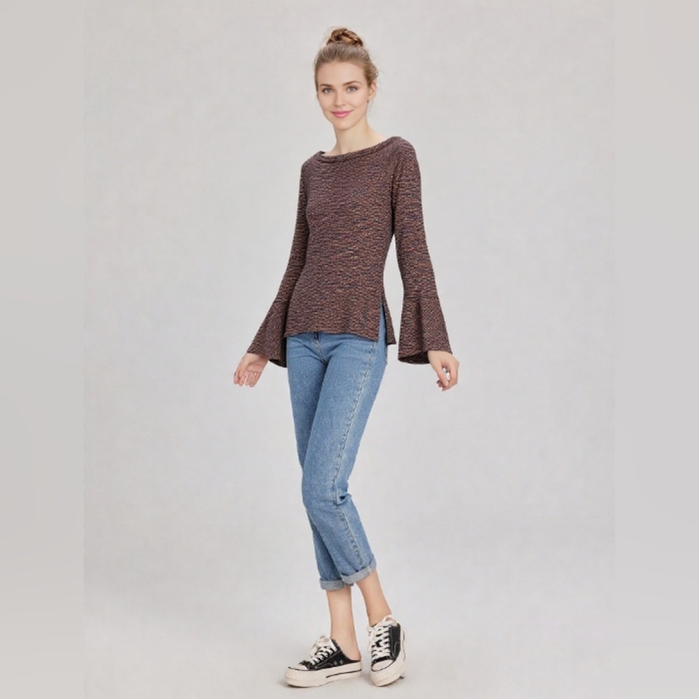 AKEMI + KIN for ANTHROPOLOGIE Long Sleeve Knit Top, Medium